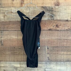 NWT Speedo Super ProLT Training Black One-Piece Swimsuit